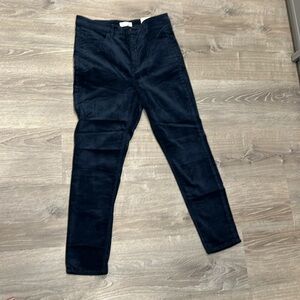Loft brand new with tags navy blue velour jeans